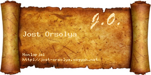 Jost Orsolya névjegykártya